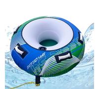Boating Tubes, Waterskiing Inflatable Raft, Inflatable Towable Tube a Stable Yet Thrilling Ride, Large Capacity Water Float for Adults, Lake River, Beach, Pool Use, Blue