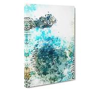 Boats by the Coast Canvas Print | Gallery Wrapped 30mm Frame Wall Art | 30x20 inches | Ready to Hang | Abstract Seascape Picture | Living Room Bedroom Lounge Office