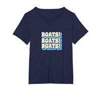 Boats! | HIMYM Captain T-Shirt, Women's Plus, Navy Blue, 2X