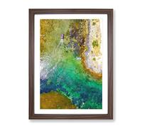 Boats In Catalunya Spain Painting Modern Framed Print | A4 Walnut Framed Wall Art | Ready to Hang | Modern Historical Picture | Living Room Bedroom Lounge Office