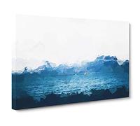 Boats in Reykjavik Iceland Canvas Print | Gallery Wrapped 30mm Frame Wall Art | 30x20 inches | Ready to Hang | Abstract Beach Picture | Living Room Bedroom Lounge Office