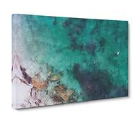Boats in Rue de la Saline Guernsey Canvas Print | Gallery Wrapped 30mm Frame Wall Art | 30x20 inches | Ready to Hang | Abstract Beach Picture | Living Room Bedroom Lounge Office