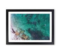 Boats in Rue de la Saline Guernsey Painting Framed Print | A2 Black Framed Wall Art | Ready to Hang | Modern Historical Picture | Living Room Bedroom Lounge Office