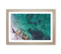 Boats in Rue de la Saline Guernsey Painting Framed Print | A2 Oak Framed Wall Art | Ready to Hang | Modern Historical Picture | Living Room Bedroom Lounge Office