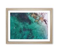 Boats In Rue De La Saline Guernsey Painting Modern Art Framed Print | A4 Oak Framed Wall Art | Ready to Hang | Modern Historical Picture | Living Room Bedroom Lounge Office