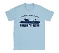 Boats n Hoes Mens T-Shirt Medium Light Blue Funny Step Brothers Inspired Top Movie Gift Present