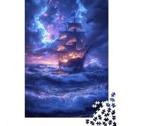 Boats Under The Night Sky Puzzle Challenging And Brainteasing 100 Percent Recycled Cardboard Jigsaw Puzzle for Adults Teen Birthday Present 1000pcs (38x26cm)