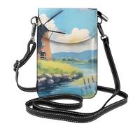 BOAXXL beautiful river windmill Cell Phone Purse Crossbody Safe reliable Fashionable and versatile for Daily Commuting Use