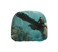 BOAXXL Flying Giant Eagle Car Headrest Cover One Piece Universal Anti-Fouling Elastic Protective Accessory