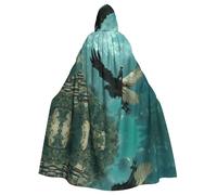 BOAXXL Flying Giant Eagle Halloween Hooded Cloak, Cosplay Cloak for Masquerade Stage Theme Party Anime Expo Carnival Ball