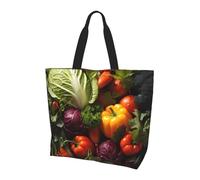 BOAXXL Lots of fresh vegetables Women's Shoulder Bag Stylish Simple Light Durable Tote Bag for Daily Commuting and Shopping
