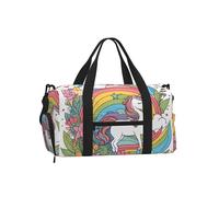 BOAXXL Pretty rainbows and unicorns Hand Travel Bag Light Sturdy Multiple Ways To Carry for Camping Outdoor Travel Holiday