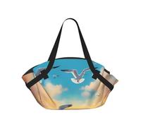 BOAXXL seagulls by the sea Foldable Camping Bag Outdoor Picnic Beach Camping Cushion for Spring Travel Dating