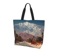 BOAXXL Snow Mountain Highway Women's Shoulder Bag Stylish Simple Light Durable Tote Bag for Daily Commuting and Shopping