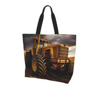 BOAXXL Tractor in the field Women's Shoulder Bag Stylish Simple Light Durable Tote Bag for Daily Commuting and Shopping