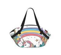 BOAXXL Unicorns by the river Foldable Camping Bag Outdoor Picnic Beach Camping Cushion for Spring Travel Dating