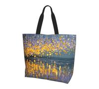 BOAXXL Water Reflections Women's Shoulder Bag Stylish Simple Light Durable Tote Bag for Daily Commuting and Shopping
