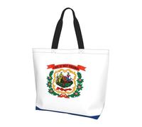 BOAXXL West Virginia Flag Women's Shoulder Bag Stylish Simple Light Durable Tote Bag for Daily Commuting and Shopping