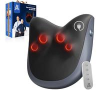 BOB AND BRAD Back Massager for Pain Relief with Heat, Deep Tissue Shiatsu Neck and Back Massager, Corded Design for Constant Power, 3 Intensities & Modes, Massage Cushion, Gifts for Women, Men, Dad