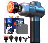 BOB AND BRAD C2 Ultra Massage Gun with Heat and Red LED Therapy Head, Deep Tissue Percussion Massager Gun, Handheld Muscle Massager Professional Massage Gun for Home Workout Recovery Pain Relief