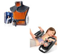 BOB AND BRAD Electric Heating Pad for Back Pain Relief and 4-Head Massage Gun for 4X Deep Tissue Muscle Pain Relief