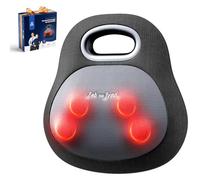 BOB AND BRAD EZBack Go Cordless Back Massager with Heat for Pain Relief Deep Tissue, Rechargeable 4D Kneading Shiatsu Back Neck Massage Pillow with Handle Relaxation at Office Home Gifts for Men Women