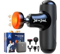 BOB AND BRAD Fathers Day Dad Gifts, Q2 Plus Massage Gun with Heat, Mini Massager Gun Deep Tissue, Quiet Muscle Massager Handheld Massage Device for Home Office Workout Muscle Pain Relief with Suitcase