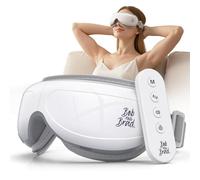 Bob and Brad Heated Eye Massager for Migrain Relief, Massage Eye Mask with Remote & 4 Tactile Buttons, Heat for Dryness, Relaxation Birthday Gifts for Women Men