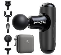 Bob and Brad Q2 Mini Massage Gun, Pocket-Sized Deep Tissue Massager Gun, Portable Percussion Muscle Massage Device, Ultra Small & Quiet Muscle Massage Gun with Carry Case for On The Go Usage, Black