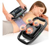 BOB AND BRAD TheraPanel Deep Tissue Massage Gun, 2-in-1 Broad Plate & Quad-Node Muscle Massager for Back & Legs, Quiet Brushless Motor, 6-Hour Cordless Runtime, Wellness Gift