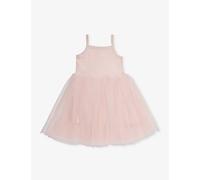 Bob & Blossom Girls Blushing Pink Kids Tutu-skirt Square-neck Cotton-blend Dress 1-8 Years 2-4