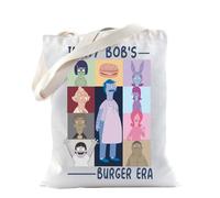 Bob Cartoon TV Show Merch Tote Bag for Cartoon Fans Burger Gift Bob Family Matching Gift (Burger ERA)