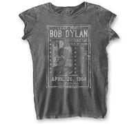 Bob Dylan 'Curry Hicks Cage' Womens Burnout T-Shirt (2 Extra Large) Charcoal