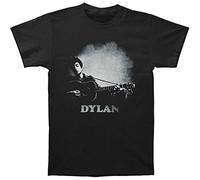 Bob Dylan Men's Guitar & Logo T-Shirt, Black, Medium