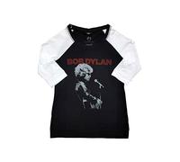 Bob Dylan T Shirt Sound Check Logo Official Black Raglan 3/4 Sleeve Womens XXL