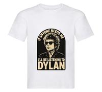 bob Kids Born Listening to Folk Rock T-Shirt White Age 3-13 Dylan Graphic Tee
