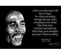 Bob Marley (1) Signed Inspirational Motivational Quote Sign Poster Print Picture