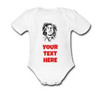 BOB MARLEY Babygrow Add your own text - INSTANT PREVIEW AVAILABLE Baby Vest Grow