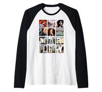 Bob Marley Block Images Raglan Baseball Tee