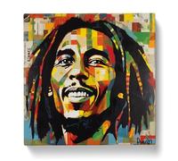 Bob Marley Constructivism Canvas Wall Art Print 20x20 Inch