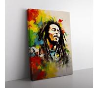 Bob Marley Dadaism Art Canvas Wall Art Print 30x20 Inch