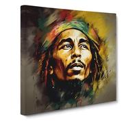 Bob Marley Digital Art Canvas Wall Art Print 20x20 Inch