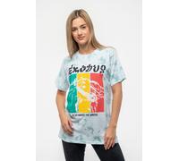 Bob Marley Exodus Rasta Colours Dye Wash T-Shirt in Green | Size: Medium Bob Marley Green M