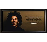 Bob Marley framed photo with motivational quote display