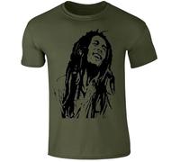 Bob Marley Inspired Reggae Men's T-Shirt Smoke Weed Jamaican Ragga Music Xmas Gift Top