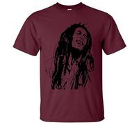 Bob Marley Inspired Reggae Men's T-Shirt Smoke Weed Jamaican Ragga Music Xmas Gift Top