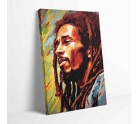 Bob Marley Jamaican legendm Music Icon Stretched Canvas Print Wall Art 20x30inch / 51x76cm (Bob Marley 003)