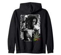 Bob Marley Kaya Illustration Smoke Music Singer Zip Hoodie