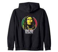 Bob Marley Logo Badge Reggae Music by Rock Off Zip Hoodie