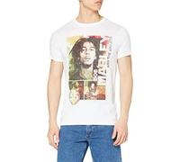 Bob Marley Men's 56 Hope Road Rasta T-Shirt, Multicolour (White Multicolour), X-Large